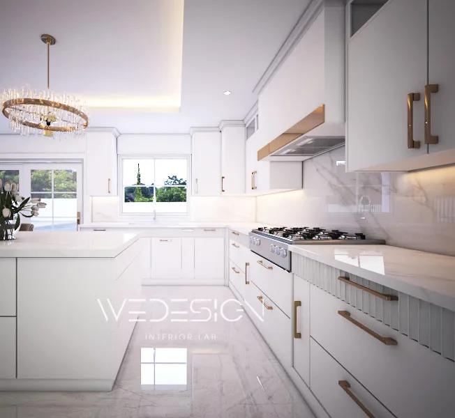 Luxury white kitchen in Rean Dr NorthYork8